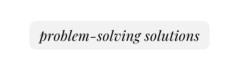 problem solving solutions