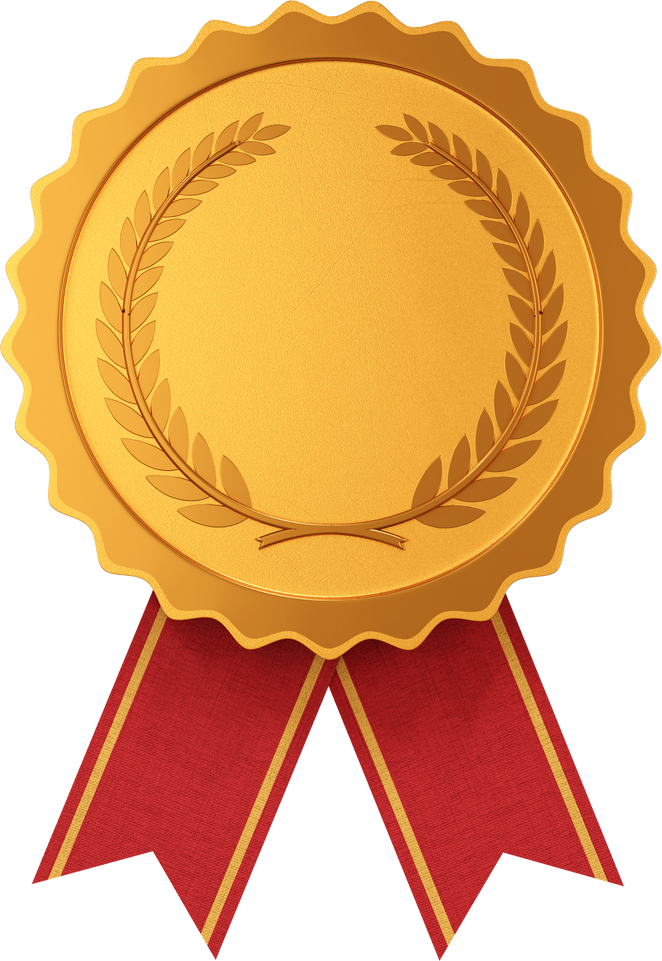Gold Medal with Ribbon